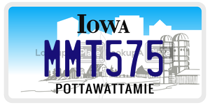 MMT575  license plate in IA