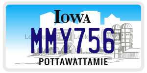 MMY756 license plate in Iowa