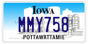 MMY758 license plate in Iowa