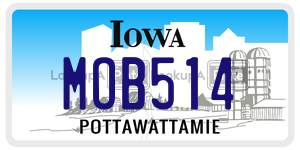 MOB514 license plate in Iowa