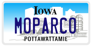 MOPARCO  license plate in IA