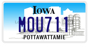MOU711 license plate in Iowa