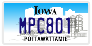 MPC801  license plate in IA