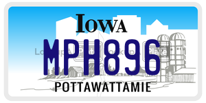 MPH896  license plate in IA
