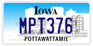 MPT376  license plate in IA