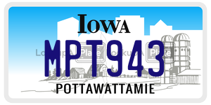 MPT943  license plate in IA