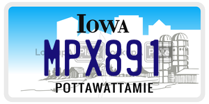 MPX891 license plate in Iowa