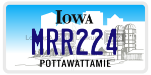 MRR224 license plate in Iowa