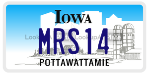 MRS14  license plate in IA