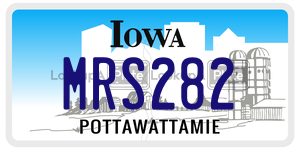 MRS282  license plate in IA