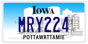 MRY224  license plate in IA