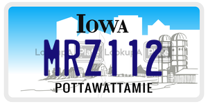MRZ112 license plate in Iowa