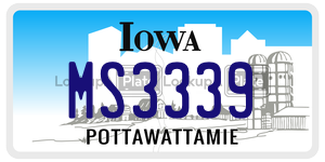 MS3339  license plate in IA