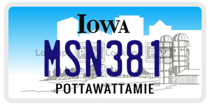 MSN381  license plate in IA