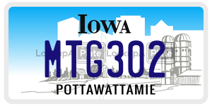 MTG302  license plate in IA