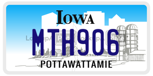 MTH906  license plate in IA