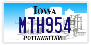 MTH954  license plate in IA
