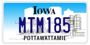 MTM185  license plate in IA