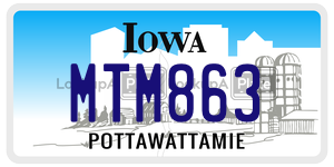 MTM863  license plate in IA