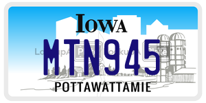 MTN945  license plate in IA