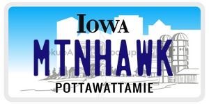 MTNHAWK  license plate in IA
