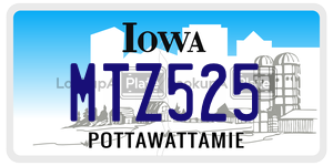MTZ525  license plate in IA