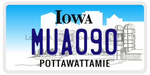 MUA090  license plate in IA