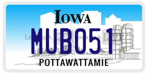 MUB051  license plate in IA