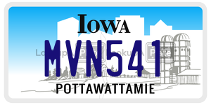MVN541  license plate in IA