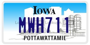 MWH711  license plate in IA