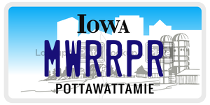 MWRRPR  license plate in IA