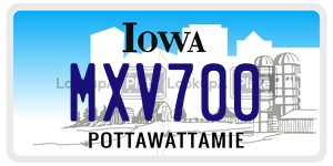 MXV700 license plate in Iowa
