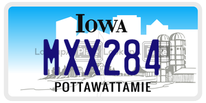 MXX284 license plate in Iowa