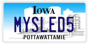 MYSLED5  license plate in IA