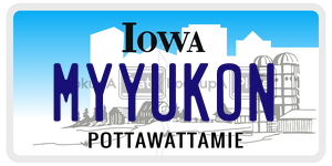 MYYUKON  license plate in IA
