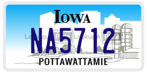 NA5712  license plate in IA