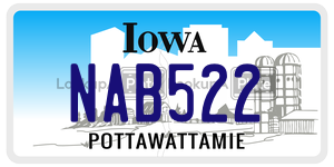 NAB522  license plate in IA