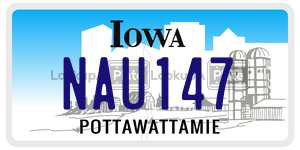 NAU147  license plate in IA