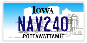 NAV240  license plate in IA