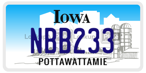 NBB233  license plate in IA