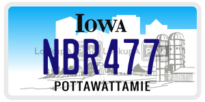 NBR477  license plate in IA