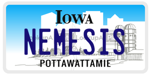 NEMESIS  license plate in IA