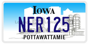 NER125  license plate in IA