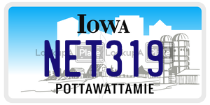 NET319  license plate in IA
