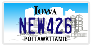 NEW426 license plate in Iowa