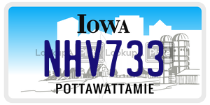 NHV733 license plate in Iowa
