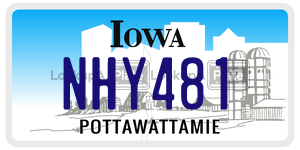 NHY481 license plate in Iowa