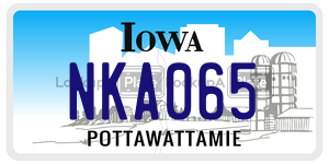 NKA065  license plate in IA