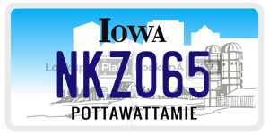 NKZ065  license plate in IA