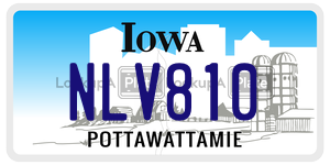 NLV810 license plate in Iowa